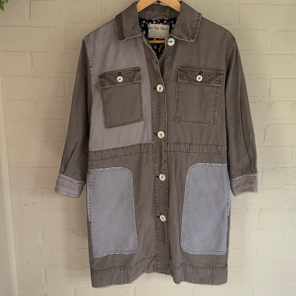 Free People jacket apollo utility patchwork shack… - image 3